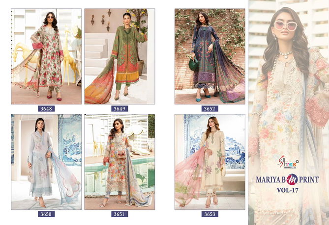 Mariya B Mprint Vol 17 By Shree Embroidery Cotton Pakistani Suits Wholesale Online
